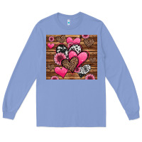 Colony Blue valentines day western hearts and sunflowers Long Sleeve Tee - Jasminsmagicworld