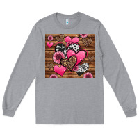 Heather Grey valentines day western hearts and sunflowers Long Sleeve Tee - Jasminsmagicworld