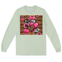 Matcha valentines day western hearts and sunflowers Long Sleeve Tee - Jasminsmagicworld