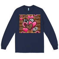 Navy valentines day western hearts and sunflowers Long Sleeve Tee - Jasminsmagicworld