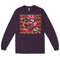 Plum valentines day western hearts and sunflowers Long Sleeve Tee - Jasminsmagicworld