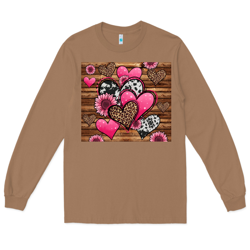 Valentines Day Western Hearts And Sunflowers Long Sleeve Tee by Jasminsmagicworld | Teevron