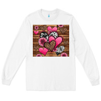 White valentines day western hearts and sunflowers Long Sleeve Tee - Jasminsmagicworld