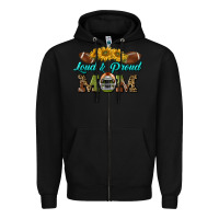 Black loud and proud mom Zipper Hoodie - BundleAndBundleShop