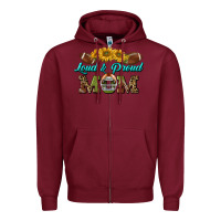 Burgundy loud and proud mom Zipper Hoodie - BundleAndBundleShop