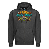 Charcoal Heather loud and proud mom Zipper Hoodie - BundleAndBundleShop