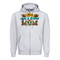 Heather Grey loud and proud mom Zipper Hoodie - BundleAndBundleShop