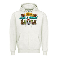 Oatmeal Heather loud and proud mom Zipper Hoodie - BundleAndBundleShop