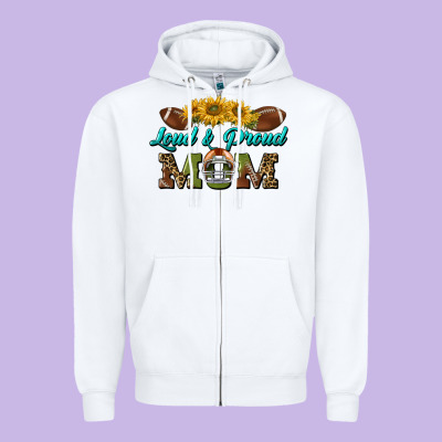 Loud And Proud Mom Zipper Hoodie Designed By Bundleandbundleshop
