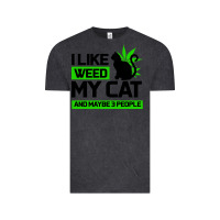 Vintage Black Cat Weed I Like My Cat Gift Vintage Tee - Bettercallsaul