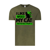 Vintage Olive Cat Weed I Like My Cat Gift Vintage Tee - Bettercallsaul