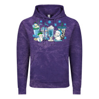 Cloud Purple winter snowman coffee cups Vintage Hoodie - texasbilliewilder