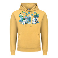 Vintage Mustard winter snowman coffee cups Vintage Hoodie - texasbilliewilder