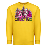 Lemon Merry Christmas pink  trees Premium Sweatshirt - CowhideDigitalArt