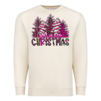 Sandshell Merry Christmas pink  trees Premium Sweatshirt - CowhideDigitalArt