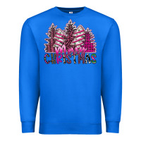 True Royal Merry Christmas pink  trees Premium Sweatshirt - CowhideDigitalArt