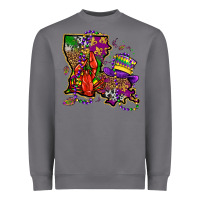 Storm mardi gras louisiana map Heavyweight Sweatshirt - OliviaCreatesArt