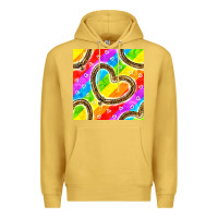 Antique Gold Pride lgbtq leopard heart balloons pattern Premium Hoodie - BundleAndBundleShop
