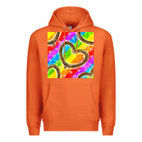 Carrot Pride lgbtq leopard heart balloons pattern Premium Hoodie - BundleAndBundleShop