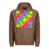 Chestnut Pride lgbtq leopard heart balloons pattern Premium Hoodie - BundleAndBundleShop