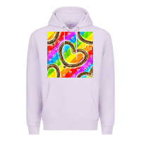 Lilac Pride lgbtq leopard heart balloons pattern Premium Hoodie - BundleAndBundleShop