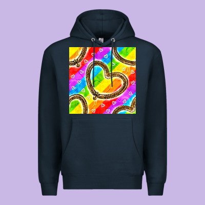 Pride Lgbtq Leopard Heart Balloons Pattern Premium Hoodie Designed By Bundleandbundleshop