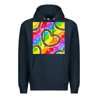 Navy Pride lgbtq leopard heart balloons pattern Premium Hoodie - BundleAndBundleShop
