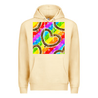 Pina Colada Pride lgbtq leopard heart balloons pattern Premium Hoodie - BundleAndBundleShop