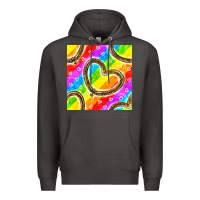 Smoke Pride lgbtq leopard heart balloons pattern Premium Hoodie - BundleAndBundleShop