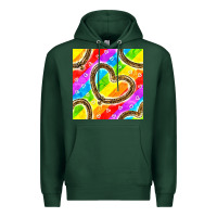 Sports Green Pride lgbtq leopard heart balloons pattern Premium Hoodie - BundleAndBundleShop
