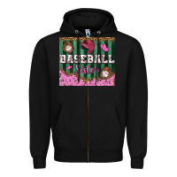 Black baseball sister tumbler Zipper Hoodie - BundleAndBundleShop