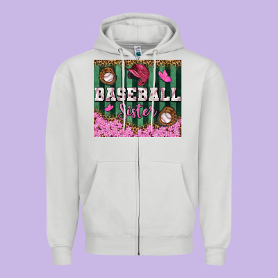 Baseball Sister Tumbler Zipper Hoodie Designed By Bundleandbundleshop