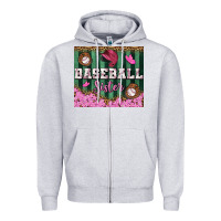 Heather Grey baseball sister tumbler Zipper Hoodie - BundleAndBundleShop