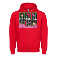 Red baseball sister tumbler Zipper Hoodie - BundleAndBundleShop