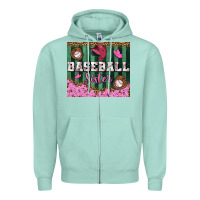 Seafoam baseball sister tumbler Zipper Hoodie - BundleAndBundleShop
