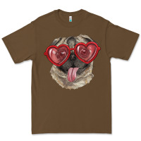 Cacao pug with love glasses Premium Tee - RanaPortraitStore