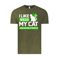 Vintage Olive Cat Weed I Like My Cat Gift Vintage Tee - Bettercallsaul