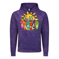 Cloud Purple hello summer with flip flops Vintage Hoodie - NancyCooperArtShop