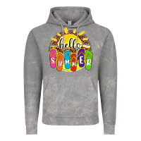 Cloud Rock hello summer with flip flops Vintage Hoodie - NancyCooperArtShop