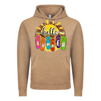 Vintage Coffee hello summer with flip flops Vintage Hoodie - NancyCooperArtShop
