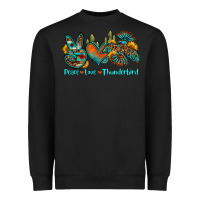Black peace love thunderbird Heavyweight Sweatshirt - OliviaCreatesArt