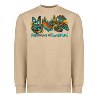 Mushroom peace love thunderbird Heavyweight Sweatshirt - OliviaCreatesArt