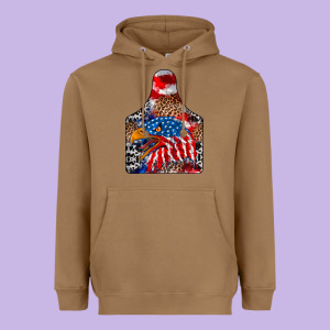 America Heavyweight Hoodie Designed By Cowhidedigitalart