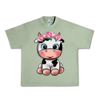 Oil Green cute cow Urban Heavy Tee - texasbilliewilder