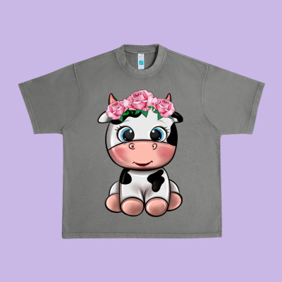 Cute Cow Urban Heavy Tee Designed By Texasbilliewilder