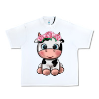 White cute cow Urban Heavy Tee - texasbilliewilder