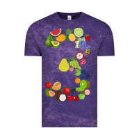 Cloud Purple Number 3 Fruit 3rd birthday party fruit themed gift Idea Vintage Tee - minhPixels