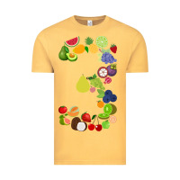 Vintage Mustard Number 3 Fruit 3rd birthday party fruit themed gift Idea Vintage Tee - minhPixels
