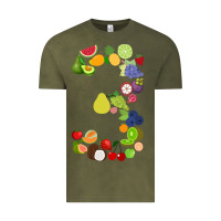 Vintage Olive Number 3 Fruit 3rd birthday party fruit themed gift Idea Vintage Tee - minhPixels