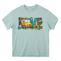 Arona school bus love Heavy Core Tee - NancyCooperArtShop
